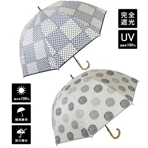 春夏 晴雨兼用傘 マルチ柄シリーズ ショート傘 日傘 UV100%カット 北欧 チェック ドット