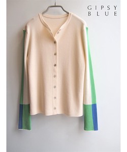 Sweater/Knitwear Bicolor Cardigan Sweater Made in Japan