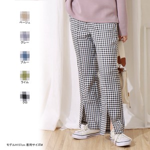 Gingham Check Flare Pants
