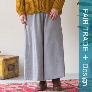 Denim Full-Length Pant Buttons Wide Pants