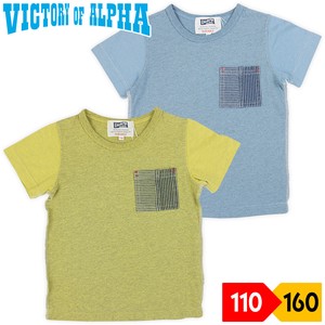 2022年新作【VICTORY OF ALPHA】半袖Tシャツ 製品染め 胸ポケット 綿100％