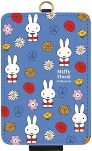 ミッフィー Miffy Floral ICカードケース ブルー MF-283BL