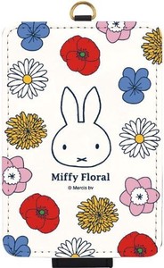 ミッフィー Miffy Floral ICカードケース ホワイト MF-283WH