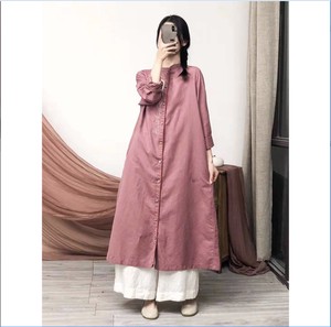 Casual Dress Cardigan Sweater One-piece Dress Embroidered