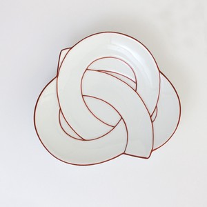 Arita Ware Knot Serving Plate Red Made in Japan