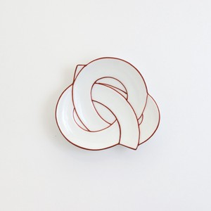 Arita Ware Knot Mini Dish Red Made in Japan