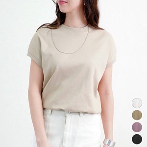 T-shirt T-Shirt High-Neck Sleeveless Tops French Sleeve