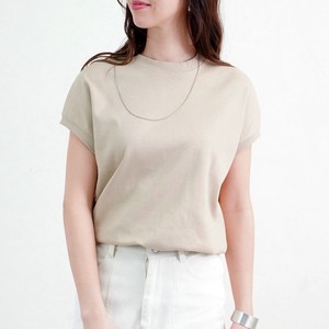 smooth Material Petit Neck French Sleeve Top mitis