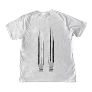 猫爪 ホワイト　半袖 Tシャツ メンズ レディース 綿Tシャツ お揃い コーデおもしろTシャツ