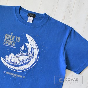 Unisex Print T-shirt Royal blue Short Sleeve T-shirt