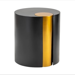 Side Table 4 6cm Round Black Gold 9 5 1