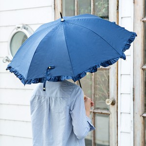 Denim Frill Parasol 長傘 50cm レディース 遮光＆遮熱 日傘 晴雨兼用傘
