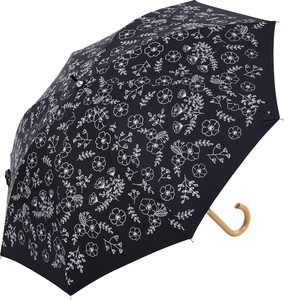 All Weather Umbrella 50 cm Short Black Nature Flower Sunshade Countermeasure