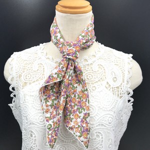 Thin Scarf Colorful Floral Pattern Cotton Stole