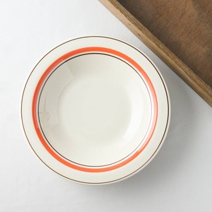 【特価品】スノートンオレンジ 23.2cmスープ皿[B品][日本製/美濃焼/洋食器]