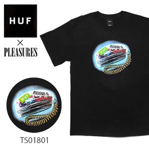 ハフ【HUF】PLEASURES PARTY LINE TEE プレジャーズ コラボ メンズ Tシャツ 半袖