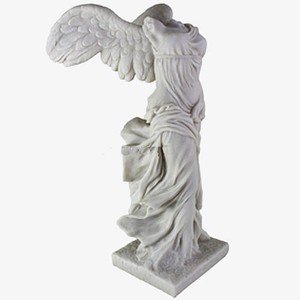 サモトラケのニケ彫像 大理石風彫刻 ルーブル美術館の至宝 勝利の女神（輸入品）