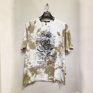 Dyeing Rose Print Short Sleeve T-shirt Italy