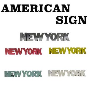 【BIGSALE Part.2】 映える看板 ヴィンテージフィニッシュ AMERICAN SIGN 「NEW YORK」