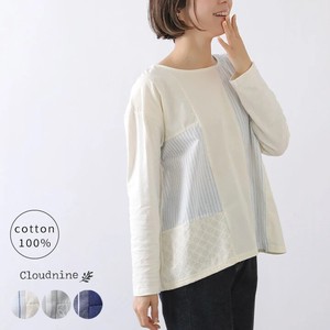 Cloud T-shirt Material Switching Lace boat Neck Drop Shoulder 11 5