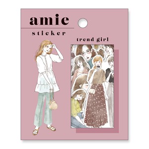 AMIE sticker 81135 trend girl / Seal size: H82 x W58mm inside