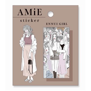 AMIE sticker 81136 ennui girl / Seal size: H82 x W58mm inside