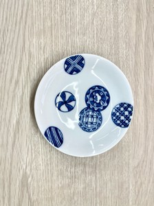 三花オリジナル　京焼　小皿　染付　丸紋