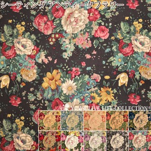 Antique Flower 11 Black Fabric 11 3 8