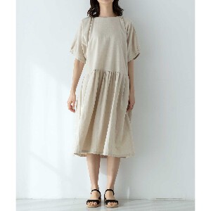 Casual Dress Dolman Sleeve Linen Cotton One-piece Dress