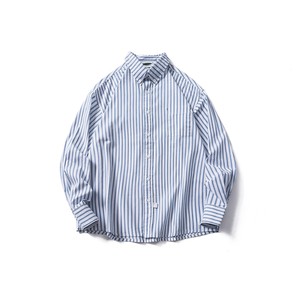 Men's Color Block Lapel Shirt Top Coat 1031