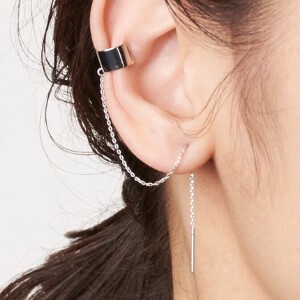 Clip-On Earrings Gold Post Ear Cuff Jewelry Made in Japan
