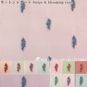 Cut Jacquard Stripe 3 Purple Blue Rose Fabric Floral Pattern 4 39