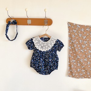 婴儿连身衣/连衣裙 套组/套装 新生儿 花卉图案 发带