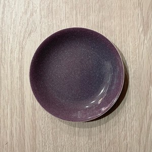 三花オリジナル　京焼　小皿　紫紅釉