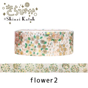 SEAL-DO Washi Tape Washi Tape Foil Stamping flower Made in Japan