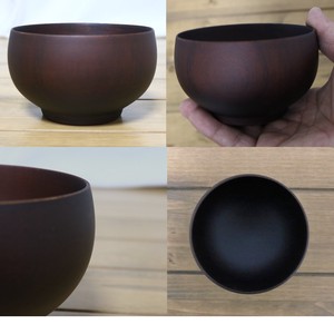Wealthy Nature bowl Design wooden Modern Ball Dark Brown