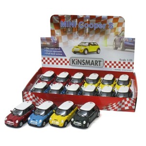 KiNSMART ミニカー 1:28 ミニクーパー 4色アソート 201-616