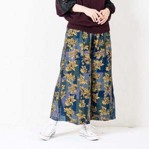 Rayon Jacquard Lace Flower Print Pants