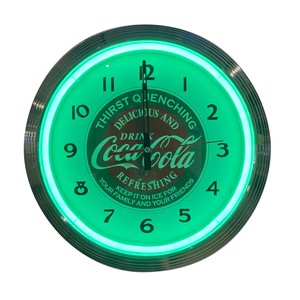 コカ･コーラ ネオネオンクロック（Green）アメリカン雑貨