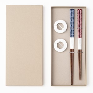 Ring Chopstick Rest Attached Set Made in Japan Dishwasher Available Slender Cloisonne