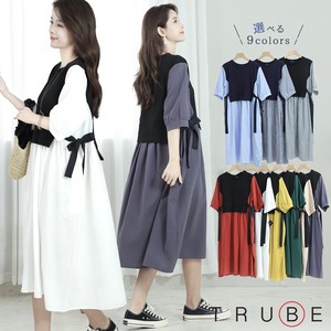 Ribbon Vest Docking One-piece Dress 8 1 9 8 20 Size 5