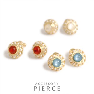 MAGGIO Clarity Vivid Color Round Jewel Color Pierced Earring