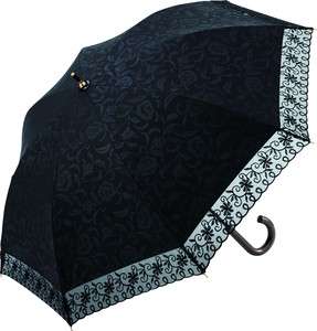 晴雨两用伞 刺绣 抗UV 透明纱 蕾丝 短款 50cm
