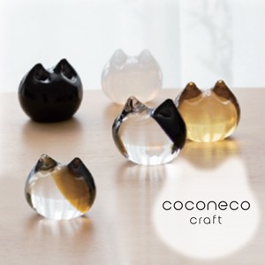 【日本製】coconeco craft ココネコ カワイイ猫顔シルエット オーナメント