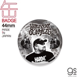 丸山ゴンザレス×ハードコアチョコレート 透明フィルム缶バッジ 44mm ロゴ プロレス ファッション GON004