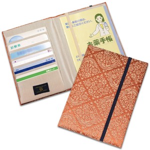 Business Card Holder Red Japanese Pattern