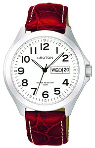 CROTON（クロトン）腕時計　見やすい腕時計　デイデイト付き　10気圧防水　RT-144M-3
