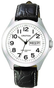 CROTON（クロトン）腕時計　見やすい腕時計　デイデイト付き　10気圧防水　RT-144M-6