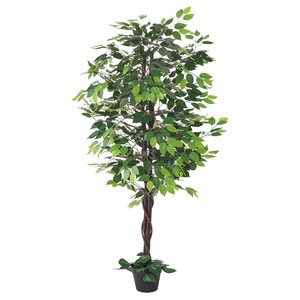 人工樹木 H150cm　フェイクグリーン　インテリア　人工観葉植物　大型　天然幹　ベンジャミン　立ち木