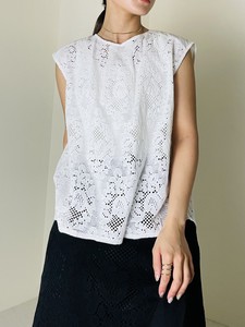 Button-Up Shirt/Blouse Pullover Lace Cotton